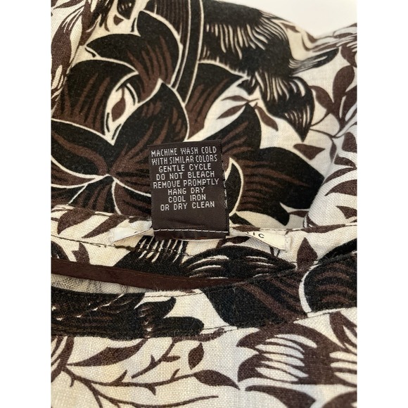 For the Republic Skirt Womens 8 Brown Floral Linen Cottagecore Boho Festival - Picture 4 of 9